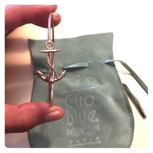 Clío Blue Anchor bracelet. 925 sterling silver
